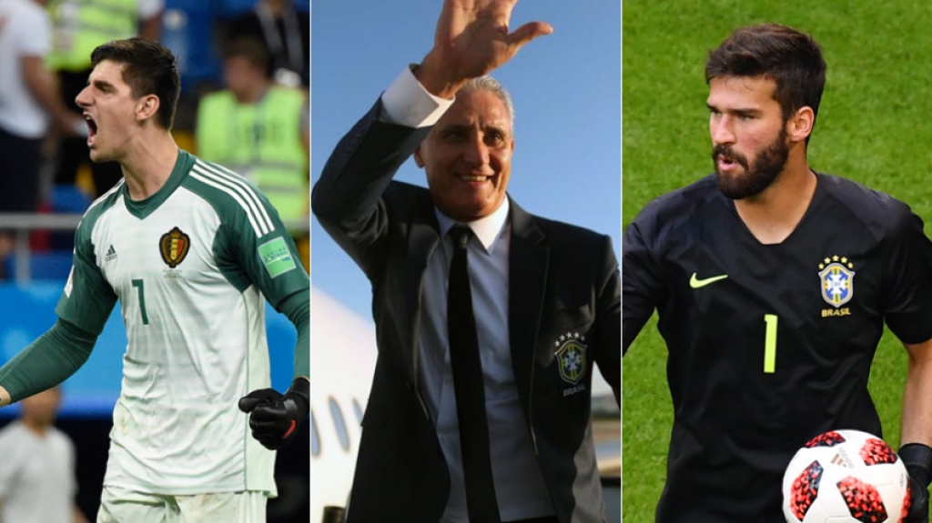 Montagem Alisson, Tite e Courtois