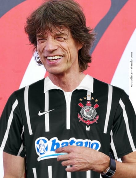 mick jagger camisa do sao paulo