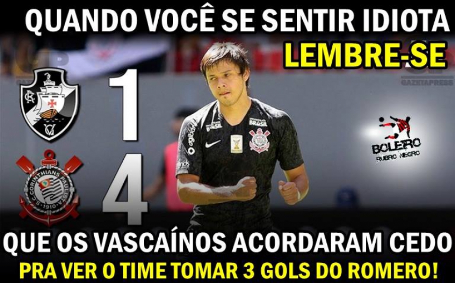 Os melhores memes de Vasco 1 x 4 Corinthians