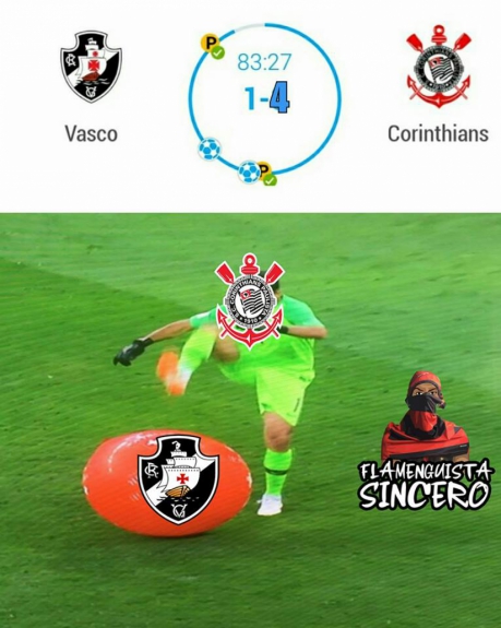 Os melhores memes de Vasco 1 x 4 Corinthians