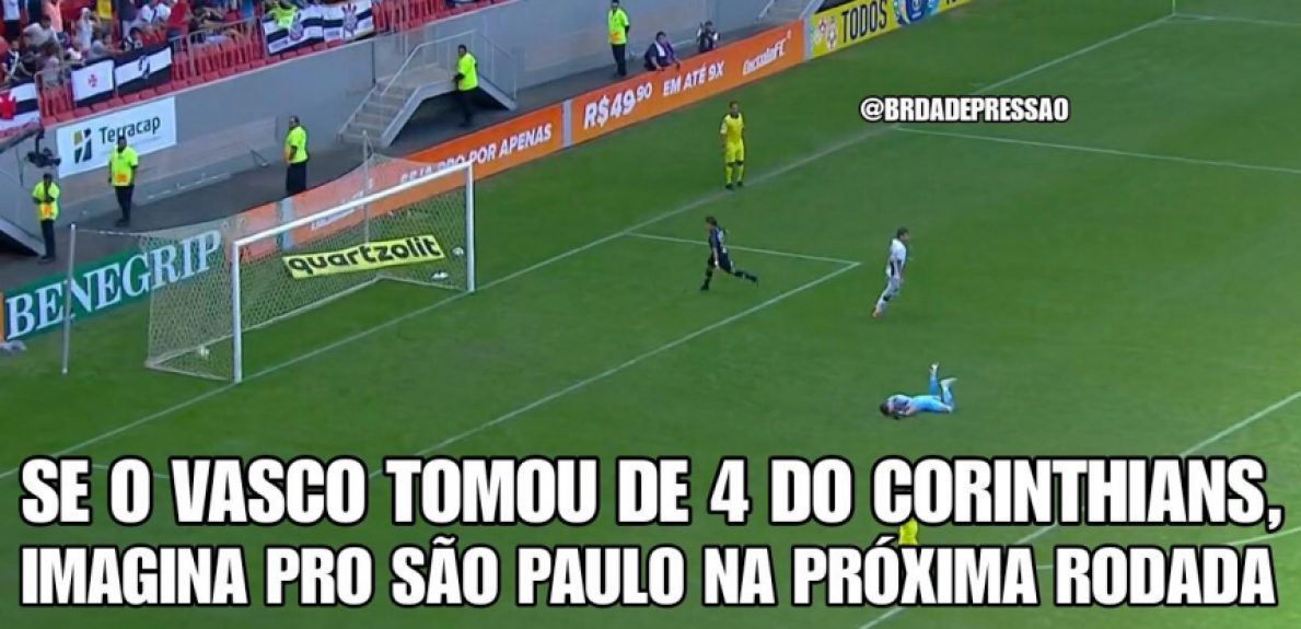 Os melhores memes de Vasco 1 x 4 Corinthians