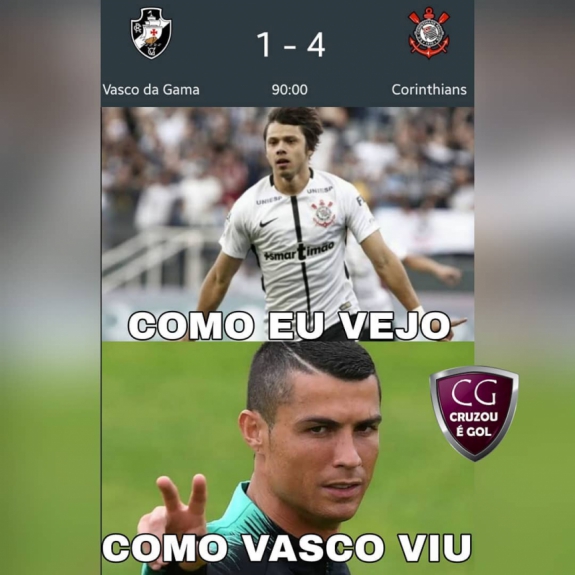 Os melhores memes de Vasco 1 x 4 Corinthians
