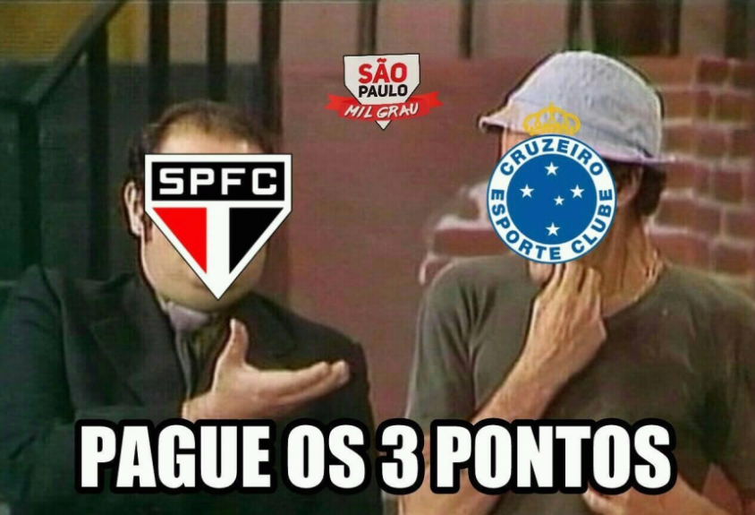 Os melhores memes de Cruzeiro 0 - 2 São Paulo