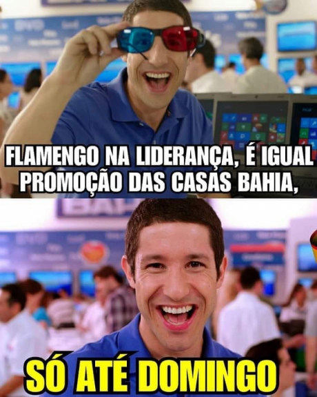 Internautas fazem piadas com troca da liderança do Brasileirão