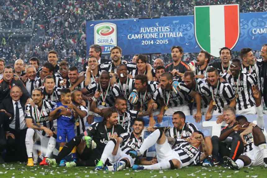 O tetracampeonato italiano da Juventus veio durante a temporada 2014/2015