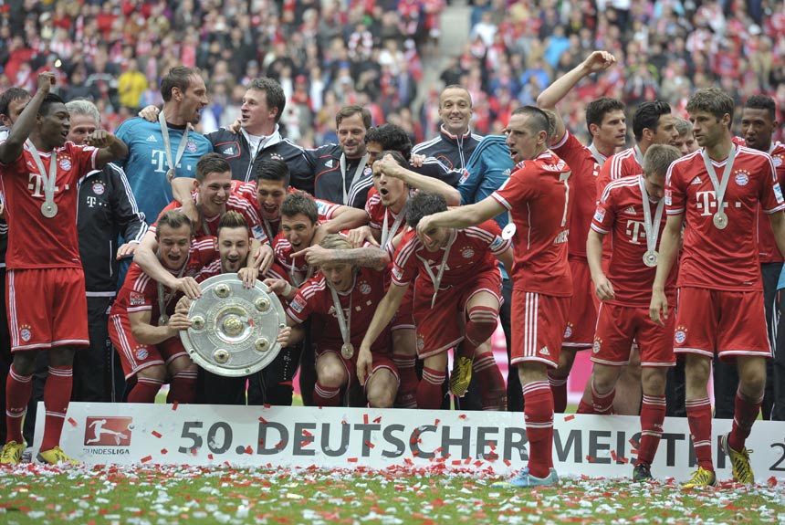 A temporada 2012/2013 marca o início do "império" do Bayern de Munique no Campeonato Alemão
