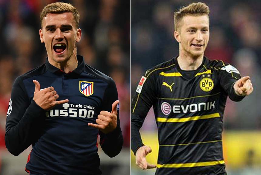 Atletico de Madrid (Griezmann) x Borussia Dortmund (Reus)