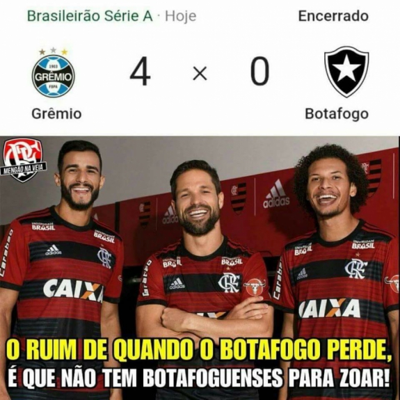 Os melhores memes de Grêmio 4 x 0 Botafogo