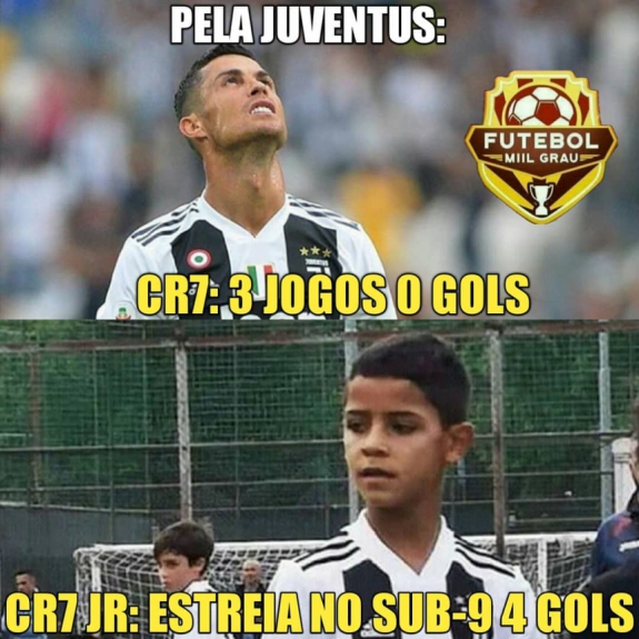 CR7 é alvo de memes após passar em branco mais uma partida