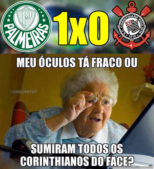 Os melhores memes da vitória do Palmeiras diante do Corinthians