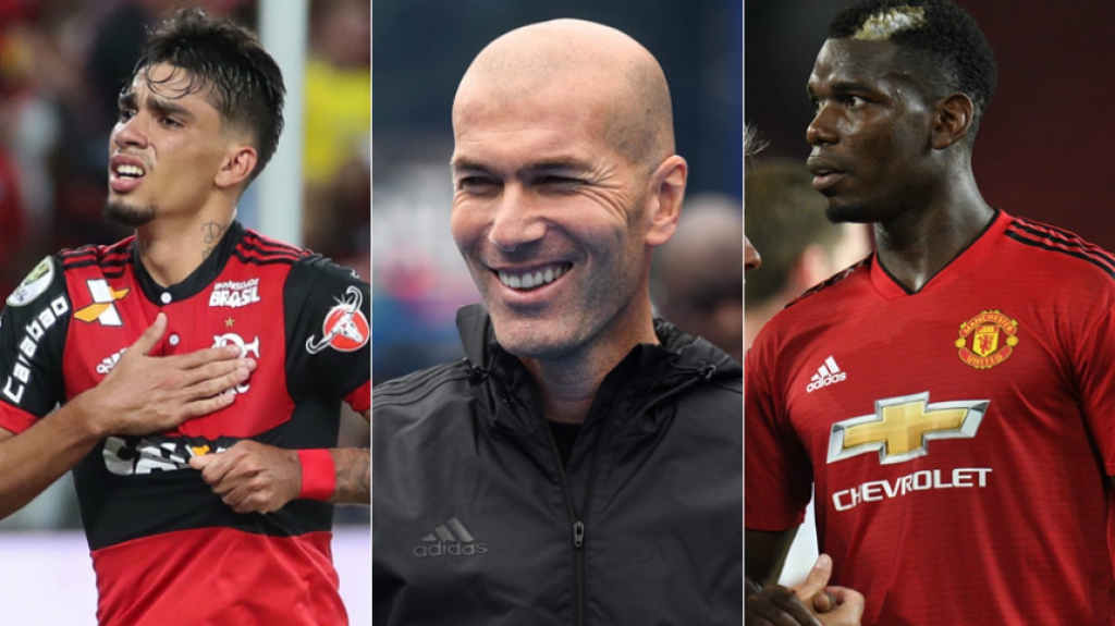 Montagem Lucas Paquetá, Zidane e Pogba