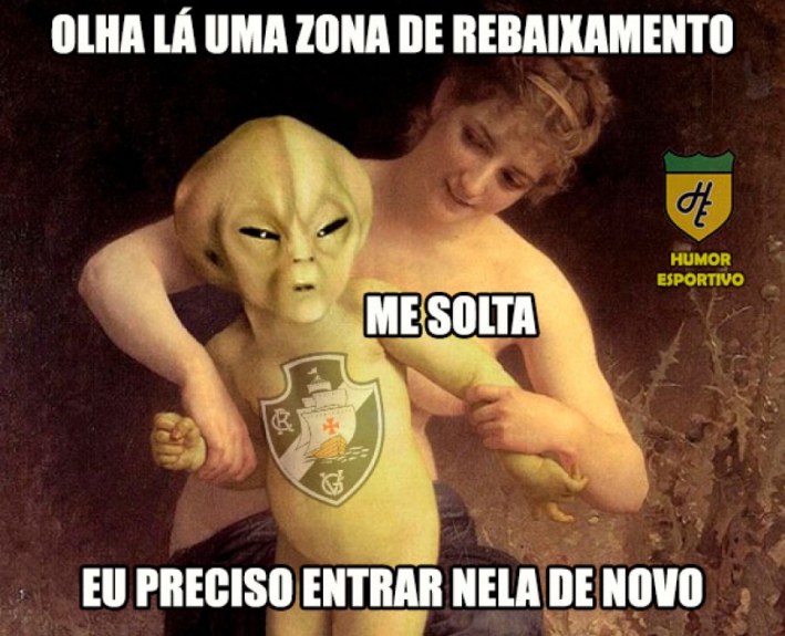 Internautas tiram sarro do Vasco na zona de rebaixamento