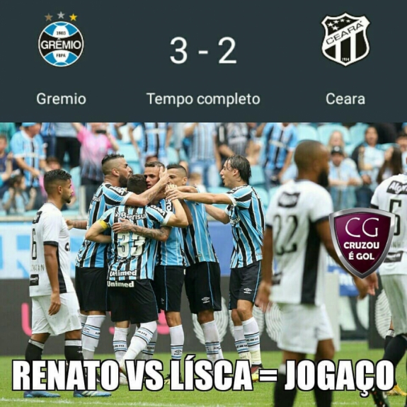Memes: Grêmio 3 x 2 Ceará