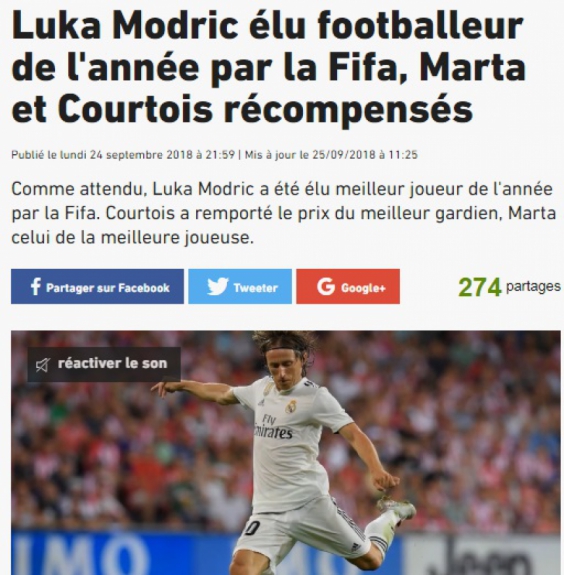 L'Equipe - Modric