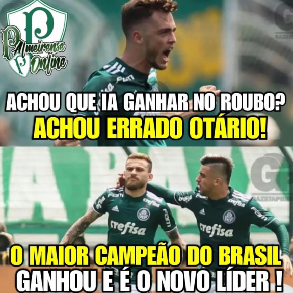 Torcida do Verdão repercute vitória sobre o Cruzeiro