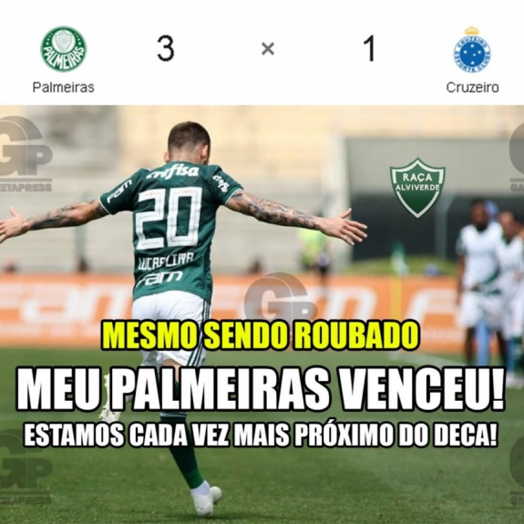 Torcida do Verdão repercute vitória sobre o Cruzeiro