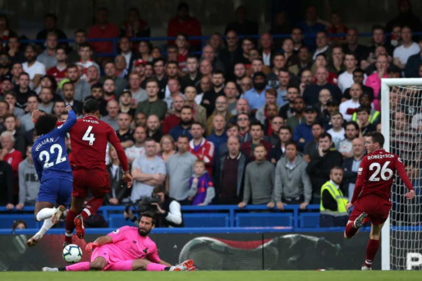 O goleiro Alisson foi um dos responsáveis pelo empate do Liverpool com o Chelsea, fora de casa. O brasileiro fez grandes defesas na partida