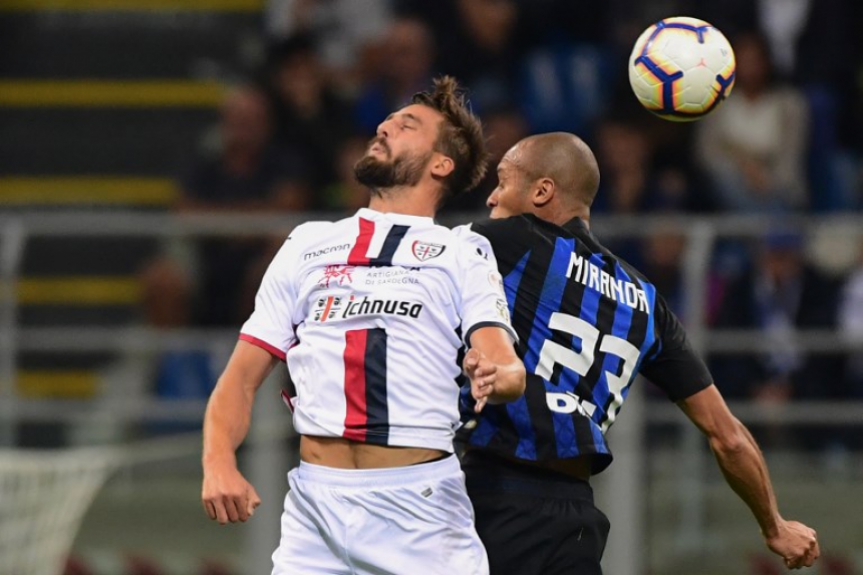 Miranda também teve atuação segura na vitória da Inter de Milão diante do Cagliari
