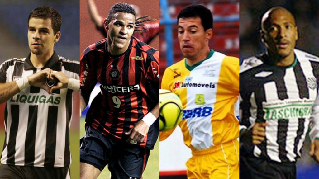 Montagem com André Lima (Botafogo), Dênis Marques (Atlético-PR), Dimba (Brasiliense) e Victor Simões (Figueirense) em 2007