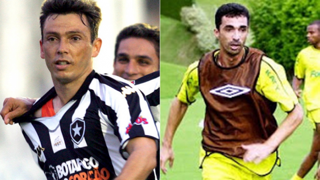 Montagem com Alex Alves (Botafogo) e Dauri (XV de Novembro) em 2004