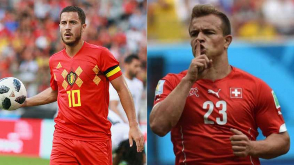 Hazard (Bélgica) e Shaqiri (Suíça)
