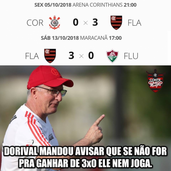 Os melhores memes da vitória do Flamengo sobre o Fluminense