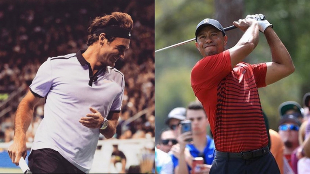 Tiger Woods e Roger Federer