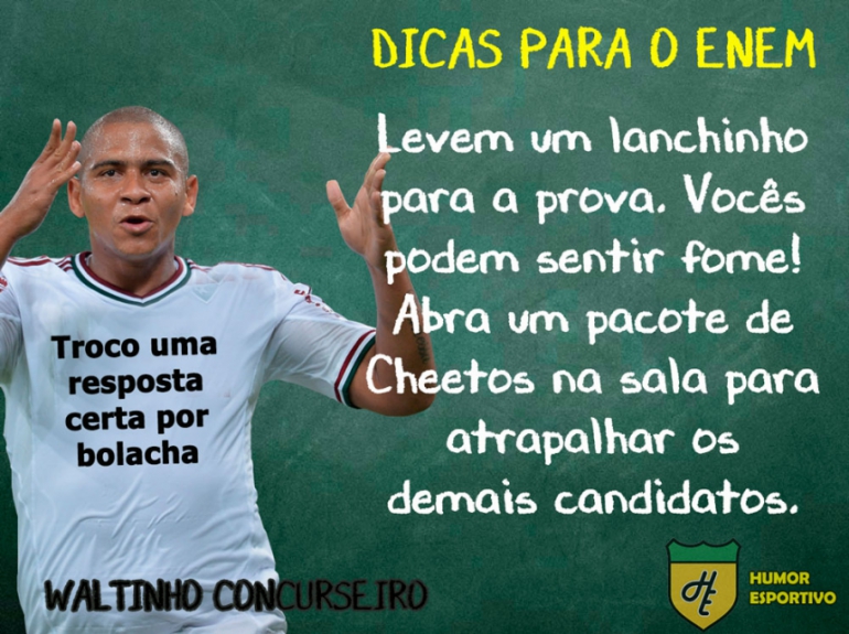 Conselhos dos jogadores para os candidatos do Enem