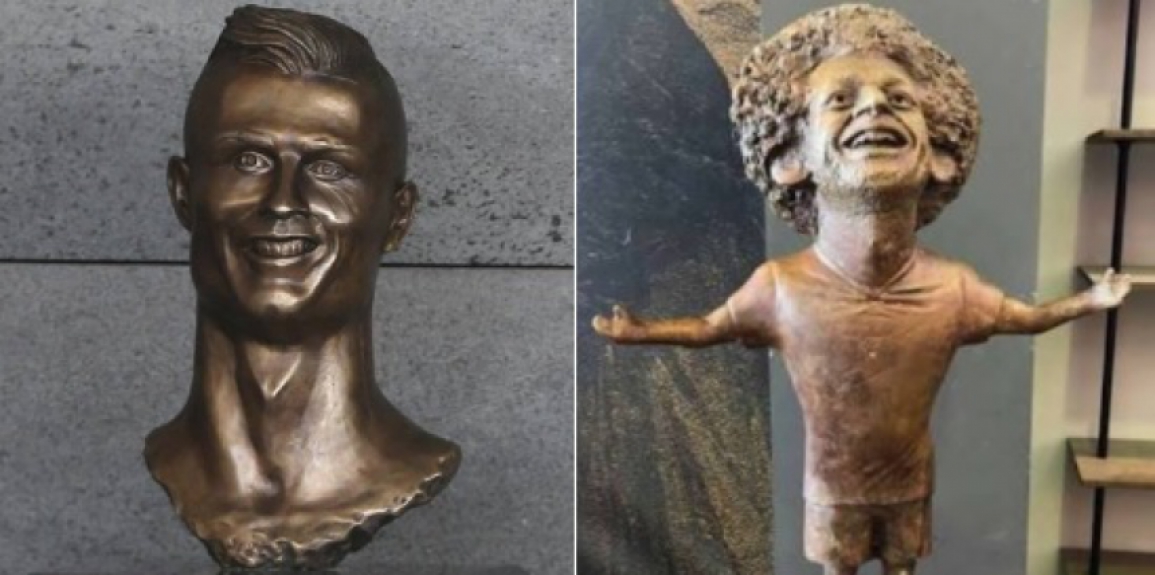Memes brincam com estátua de Mohamed Salah
