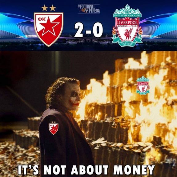 Memes da Champions: Estrela Vermelha 2 x 0 Liverpool