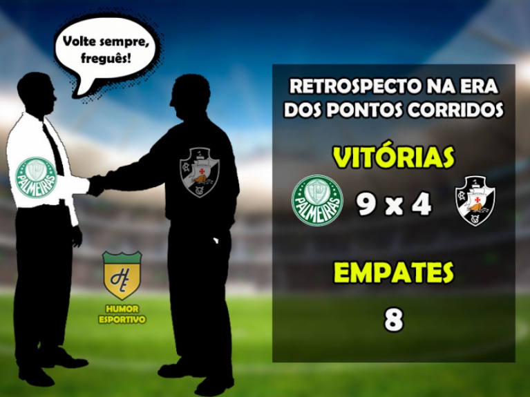 Palmeiras x Vasco: o retrospecto na era dos pontos corridos do Brasileirão