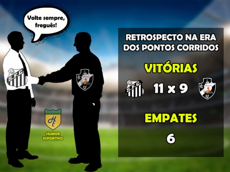 Santos x Vasco: : o retrospecto na era dos pontos corridos do Brasileirão