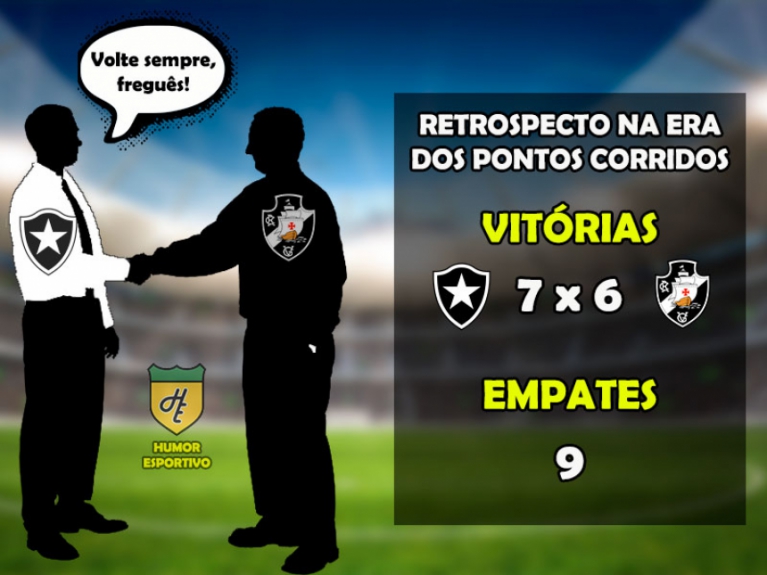 Vasco x Botafogo: o retrospecto na era dos pontos corridos do Brasileirão