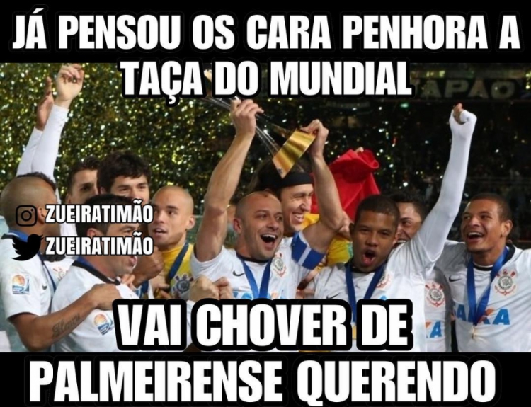 Penhora da taça do Mundial de 2012 do Cointhians rende memes
