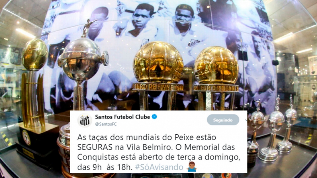 Santos usou as redes socais para ironizar episódio