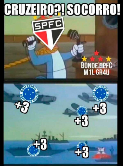 Os melhores memes da vitória do São Paulo sobre o Cruzeiro