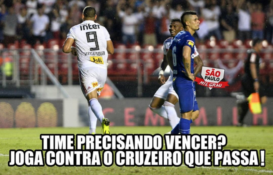 Os melhores memes da vitória do São Paulo sobre o Cruzeiro