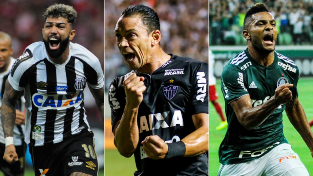 Montagem Gabigol/Ricardo Oliveira/Borja