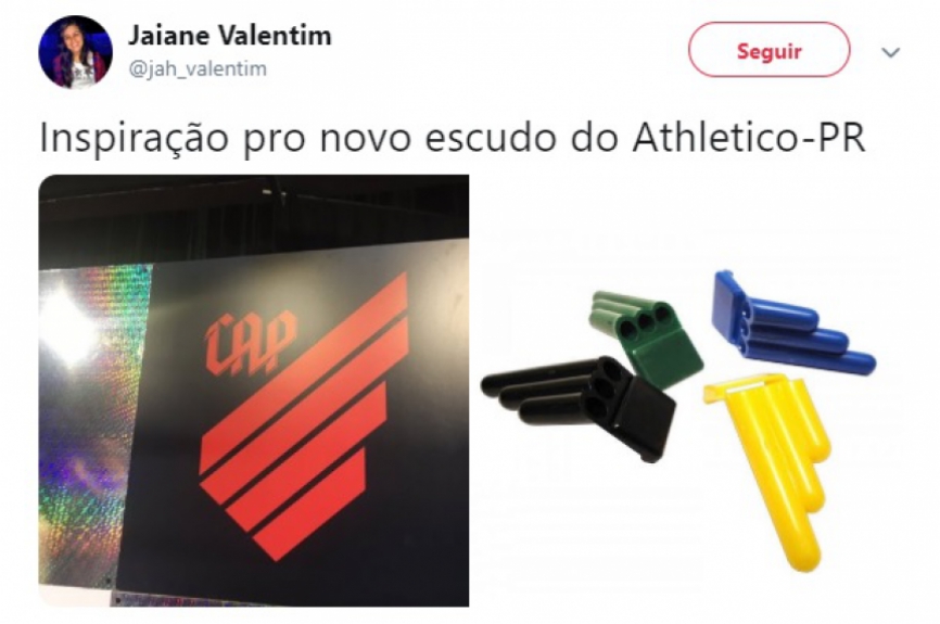 Internautas zoam novo escudo do Furacão
