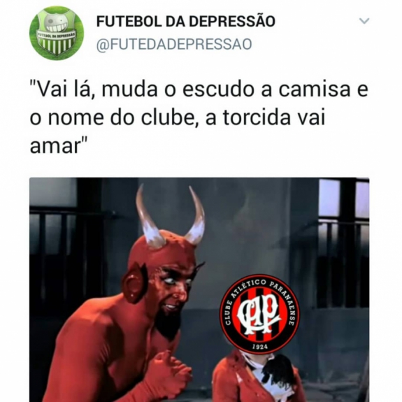 Internautas zoam novo escudo do Furacão