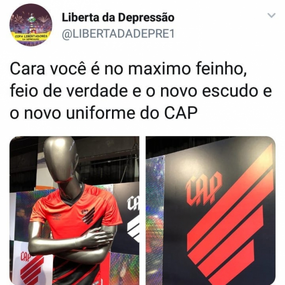 Internautas zoam novo escudo do Furacão
