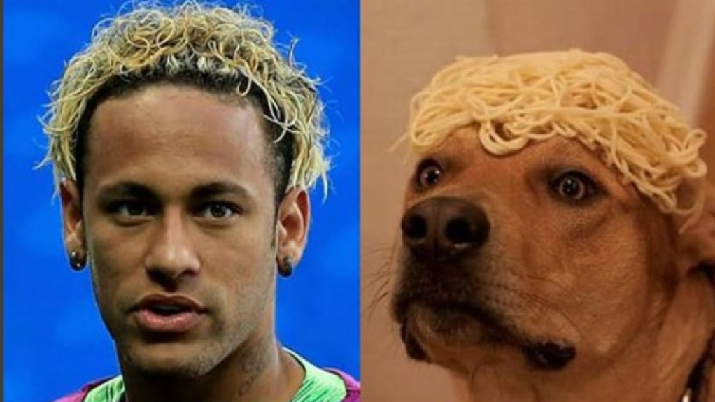 Neymar também chamou a atenção por mais um corte de cabelo inusitado