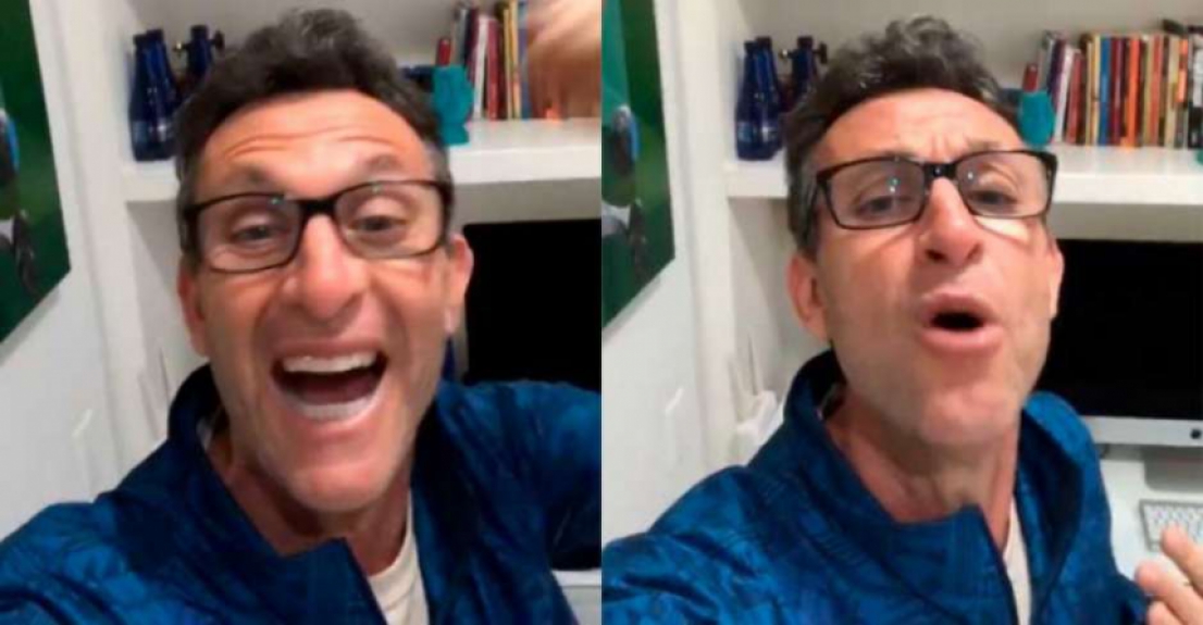 Neto postou vídeos comemorando a contratação de Felipão pelo Palmeiras. Se enganou, hein?!