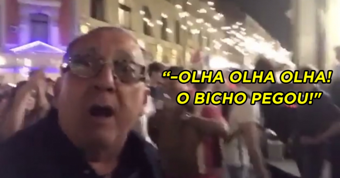 'Moscou enlouqueceu': Galvão Bueno aproveitou a folga na Copa, apareceu em uma rave na rua e fez sucesso com vídeo
