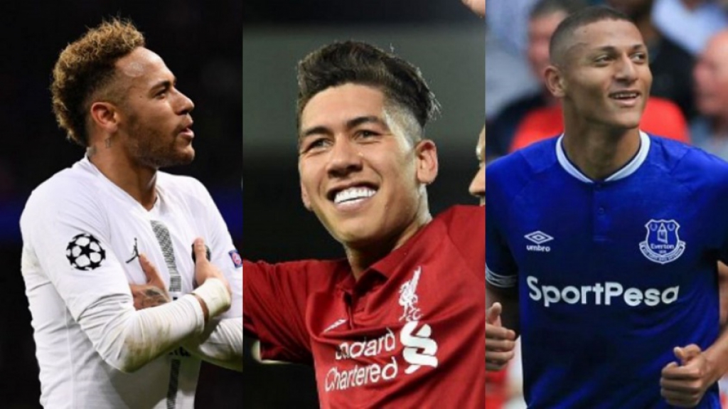 Montagem - Neymar, Firmino e Richarlison