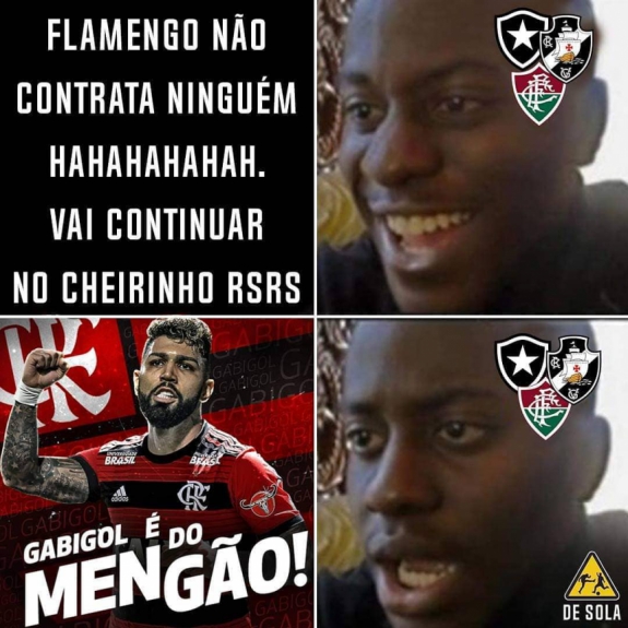 Em memes, rubro-negros comemoram as contratações de Gabigol e Arrascaeta