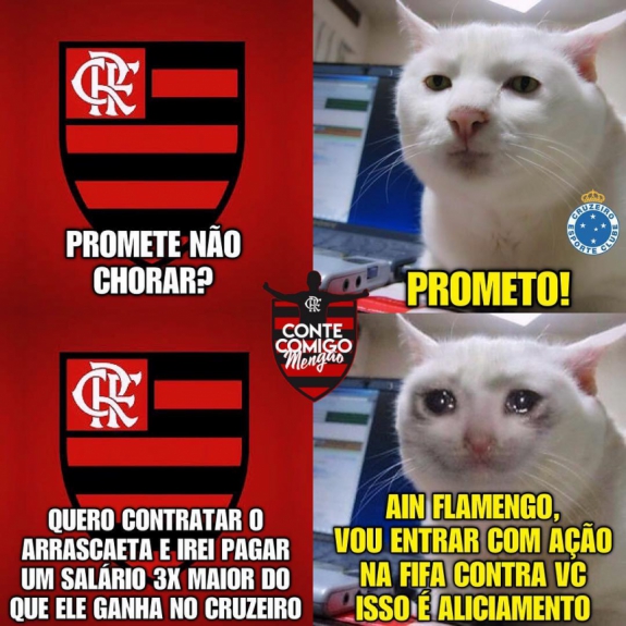 Em memes, rubro-negros comemoram as contratações de Gabigol e Arrascaeta