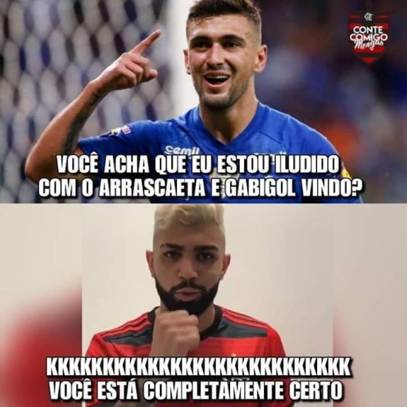 Em memes, rubro-negros comemoram as contratações de Gabigol e Arrascaeta