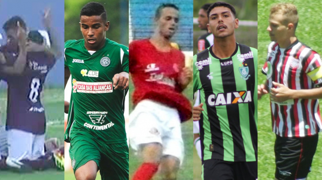 Montagem - juventus, guarani, américa-sp, américa-mg, paulista (1 título)