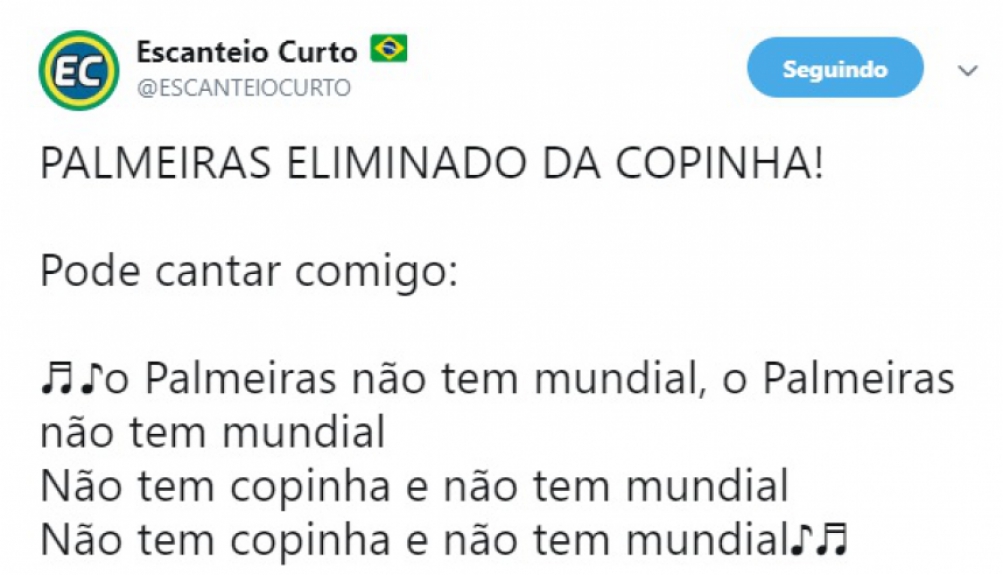 Palmeiras é alvo de memes após eliminação na Copinha